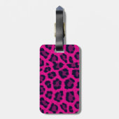 Hot Pink Leopard Print Bagagelabel (Achterkant verticaal)