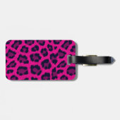 Hot Pink Leopard Print Bagagelabel (Achterkant horizontaal)
