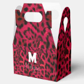 Hot Pink Leopard Print Faux Bedankdoosjes (Geopend)
