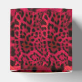 Hot Pink Leopard Print Faux  Bedankdoosjes (Bovenkant)