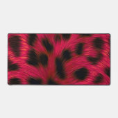 Hot Pink Leopard Print Faux Bureaumat (Voorkant)