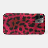 Hot Pink Leopard Print Faux  Case-Mate iPhone Case (Achterkant (horizontaal))