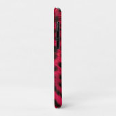 Hot Pink Leopard Print Faux  Case-Mate iPhone Case (Achterkant/links)