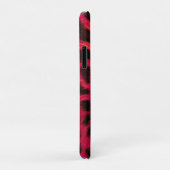 Hot Pink Leopard Print Faux  Case-Mate iPhone Case (Achterkant/rechts)