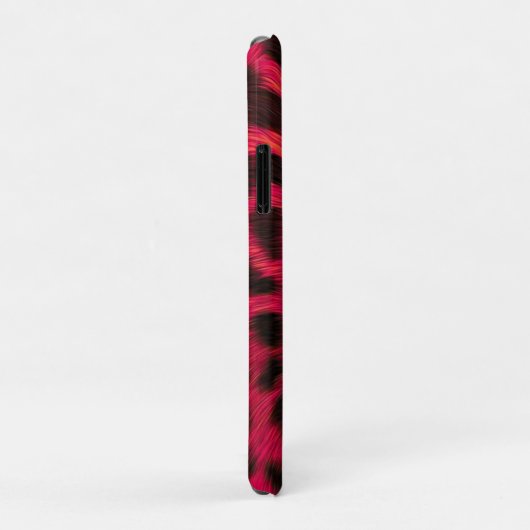 Hot Pink Leopard Print Faux Case-Mate iPhone Case (Achterkant/rechts)