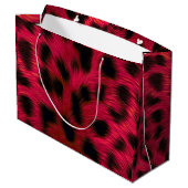 Hot Pink Leopard Print Faux Groot Cadeauzakje (Achterkant Gekanteld)