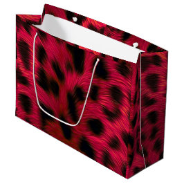 Hot Pink Leopard Print Faux  Groot Cadeauzakje