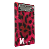 Hot Pink Leopard Print Faux Mini Klembord (Schuin)