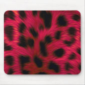 Hot Pink Leopard Print Faux  Muismat (Voorkant)