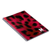 Hot Pink Leopard Print Faux Notitieboek (Rechterzijde)
