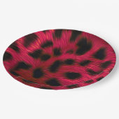 Hot Pink Leopard Print Faux Papieren Bordje (Gekanteld)