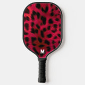 Hot Pink Leopard Print Faux Pickleball Paddle (Achterkant)