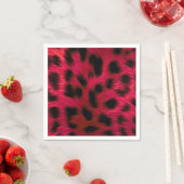 Hot Pink Leopard Print Faux Servet (Insitu)