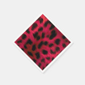 Hot Pink Leopard Print Faux Servet (Hoek)