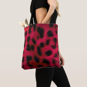 Hot Pink Leopard Print Faux Tote Bag (Dichtbij)