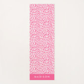 Hot Pink Leopard Print Personalized Yogamat (Voorkant)