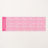 Hot Pink Leopard Print Personalized Yogamat (Voorkant (horizontaal))