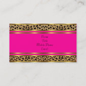 Hot Pink Leopard Visitekaartjes (Achterkant)