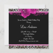 Hot Pink Leopard Womans 40e verjaardag Kaart (Achterkant)