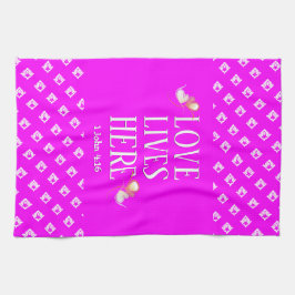 Hot Pink | LEVENDE LEVENS HIER | Stijlvol  Theedoek