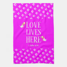 Hot Pink | LEVENDE LEVENS HIER | Stijlvol Theedoek
