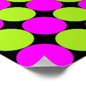 Hot Pink & Lime Green Polka Dots Poster (Hoek)
