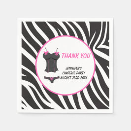 Hot Pink Lingerie Party Thank You Servet