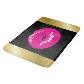 Hot Pink Lips Glamoureus Illustratie Badmat (Gekanteld)