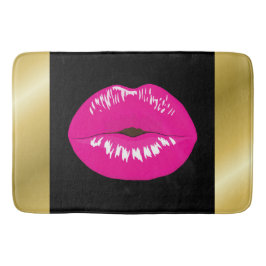 Hot Pink Lips Glamoureus Illustratie Badmat