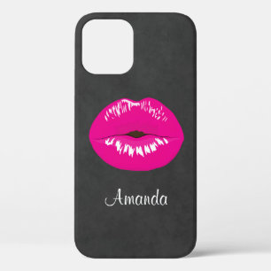 Hot Pink Lips Glamoureus Illustratie Case-Mate iPhone Case