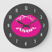 Hot Pink Lips Glamoureus Illustratie