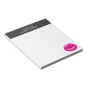 Hot Pink Lips Glamoureus Illustratie Notitieblok (Schuin)
