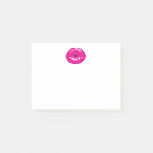 Hot Pink Lips Glamoureus Illustratie Post-it® Notes (Voorkant)