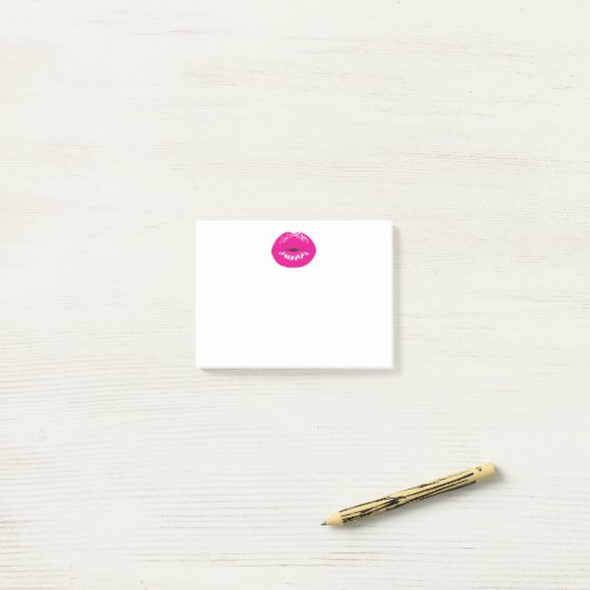 Hot Pink Lips Glamoureus Illustratie Post-it® Notes (Op bureau)