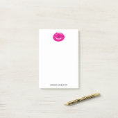 Hot Pink Lips Glamoureus Illustratie Post-it® Notes (Op bureau)