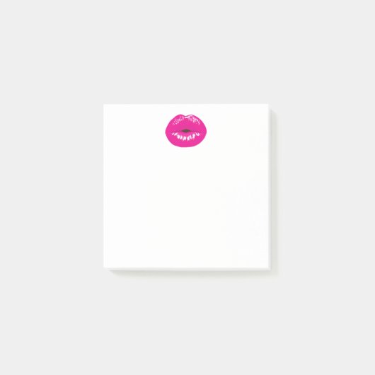 Hot Pink Lips Glamoureus Illustratie Post-it® Notes (Voorkant)