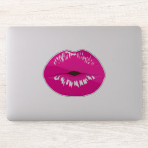 Hot Pink Lips Glamoureus Illustratie Sticker