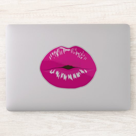 Hot Pink Lips Glamoureus Illustratie Sticker (Computer)