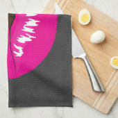 Hot Pink Lips Glamoureus Illustratie Theedoek (Quarter Fold)