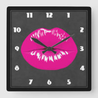 Hot Pink Lips Glamoureus Illustratie