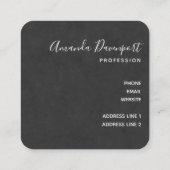 Hot Pink Lips Glamoureus Illustratie Vierkante Visitekaartje (Achterkant)