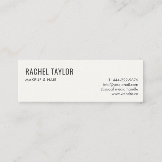 Hot Pink Lips Make-up Visitekaartje (Achterkant)