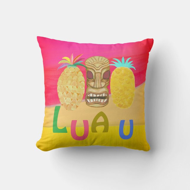 Hot Pink Luau Kussen (Voorkant)