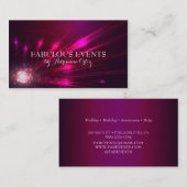 Hot Pink Magenta Lights Vuurwerk Neon Visitekaartje (Voorkant / Achterkant)