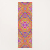 Hot Pink Magic Carpet / Sinaasappel Blue Plaid Yogamat (Voorkant)