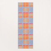 Hot Pink Magic Carpet / Sinaasappel Blue Plaid Yogamat (Achterkant)