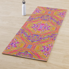 Hot Pink Magic Carpet / Sinaasappel Blue Plaid Yogamat