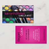 Hot Pink Make-up Artist Palette Visitekaartje (Voorkant / Achterkant)