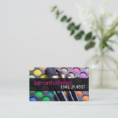 Hot Pink Make-up Artist Palette Visitekaartje (Staand voorkant)