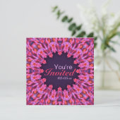 Hot Pink Mandala Kaart (Staand voorkant)